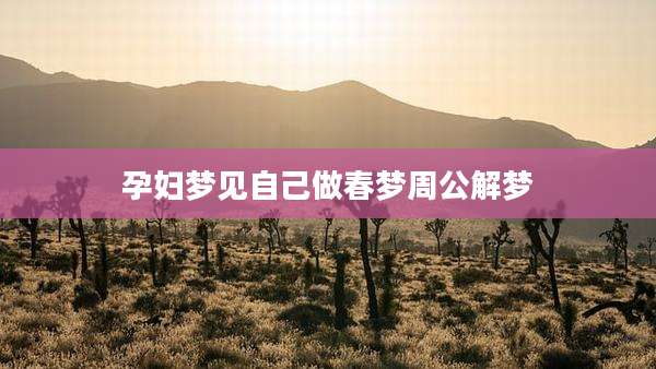 孕妇梦见自己做春梦周公解梦