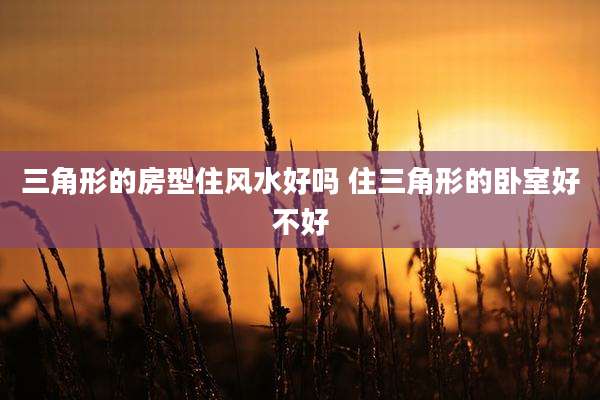 三角形的房型住风水好吗 住三角形的卧室好不好