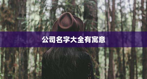 公司名字大全有寓意