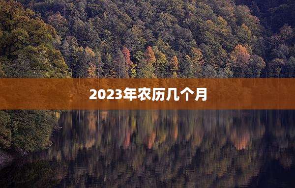 2023年农历几个月