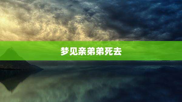 梦见亲弟弟死去