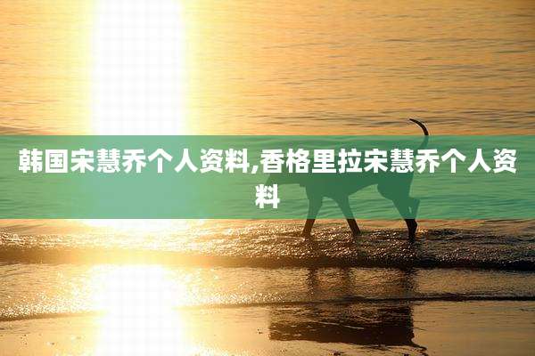 韩国宋慧乔个人资料,香格里拉宋慧乔个人资料