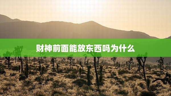 财神前面能放东西吗为什么