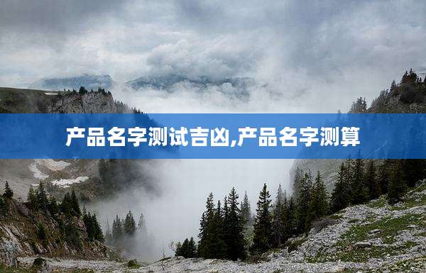 产品名字测试吉凶,产品名字测算
