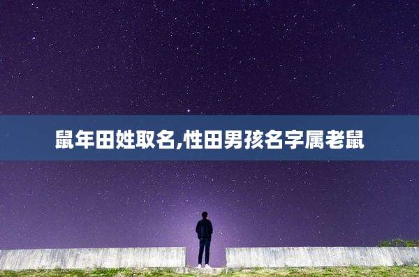 鼠年田姓取名,性田男孩名字属老鼠