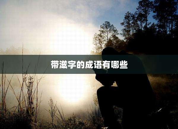 带滋字的成语有哪些