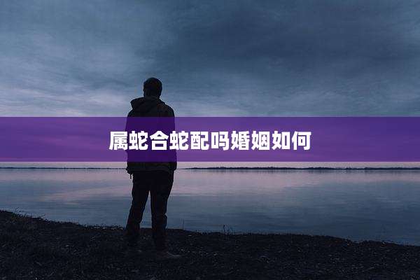 属蛇合蛇配吗婚姻如何