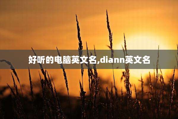 好听的电脑英文名,diann英文名
