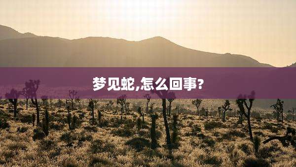 梦见蛇,怎么回事?