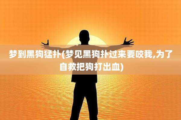 梦到黑狗猛扑(梦见黑狗扑过来要咬我,为了自救把狗打出血)