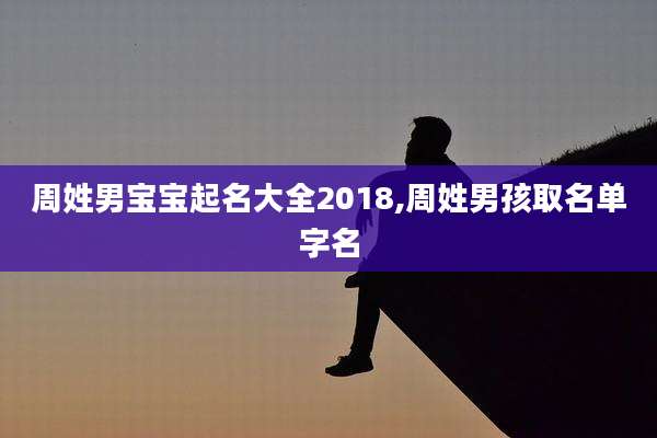 周姓男宝宝起名大全2018,周姓男孩取名单字名