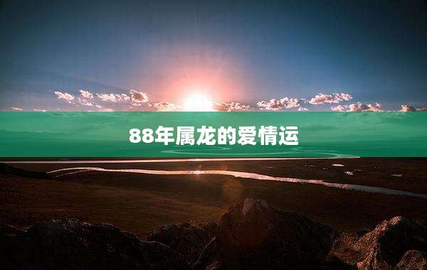 88年属龙的爱情运