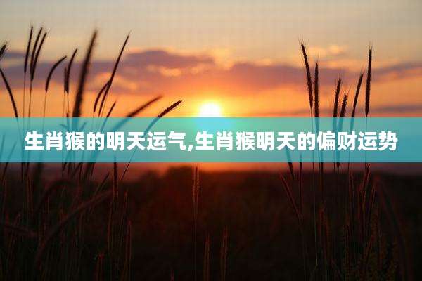 生肖猴的明天运气,生肖猴明天的偏财运势