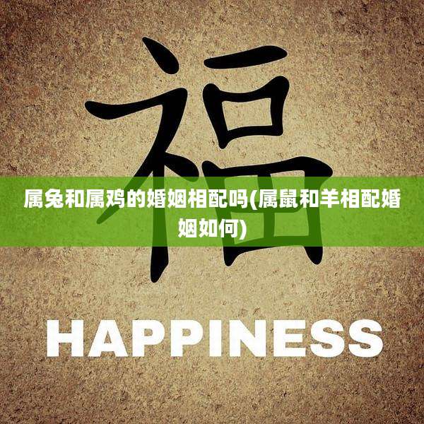 属兔和属鸡的婚姻相配吗(属鼠和羊相配婚姻如何)