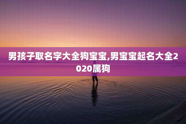 男孩子取名字大全狗宝宝,男宝宝起名大全2020属狗