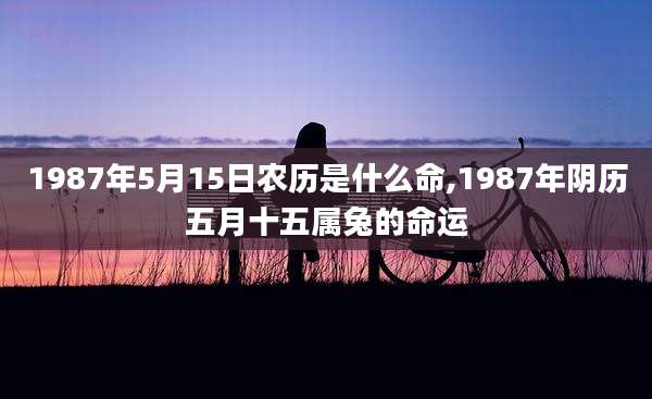 1987年5月15日农历是什么命,1987年阴历五月十五属兔的命运