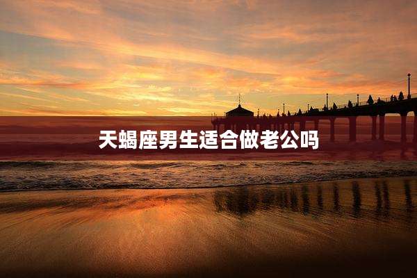 天蝎座男生适合做老公吗