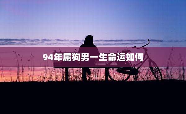 94年属狗男一生命运如何