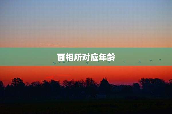 面相所对应年龄