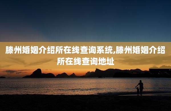 滕州婚姻介绍所在线查询系统,滕州婚姻介绍所在线查询地址