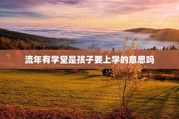 流年有学堂是孩子要上学的意思吗