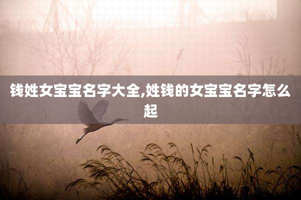 钱姓女宝宝名字大全,姓钱的女宝宝名字怎么起