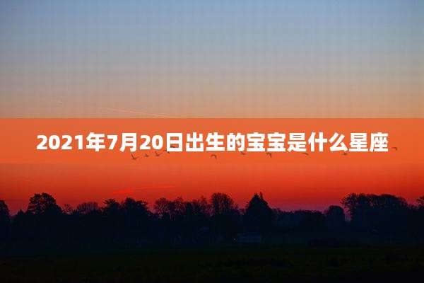 2021年7月20日出生的宝宝是什么星座