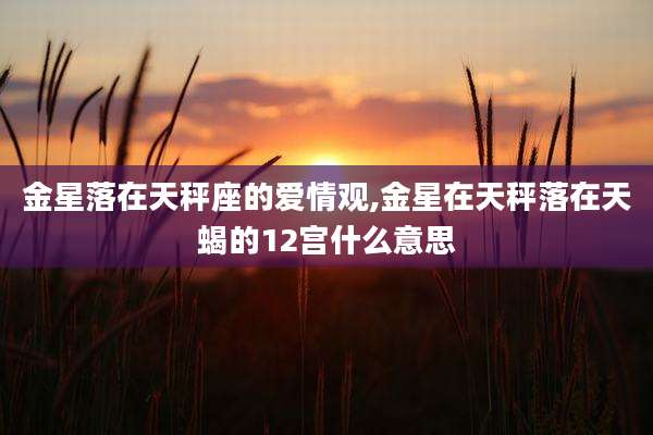 金星落在天秤座的爱情观,金星在天秤落在天蝎的12宫什么意思