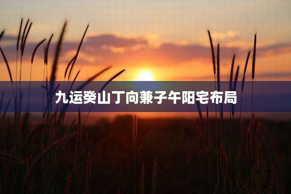 九运癸山丁向兼子午阳宅布局