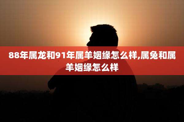 88年属龙和91年属羊姻缘怎么样,属兔和属羊姻缘怎么样