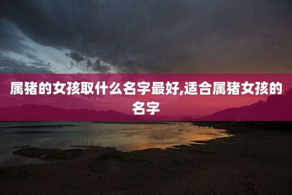 属猪的女孩取什么名字最好,适合属猪女孩的名字