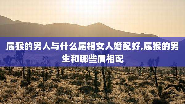 属猴的男人与什么属相女人婚配好,属猴的男生和哪些属相配