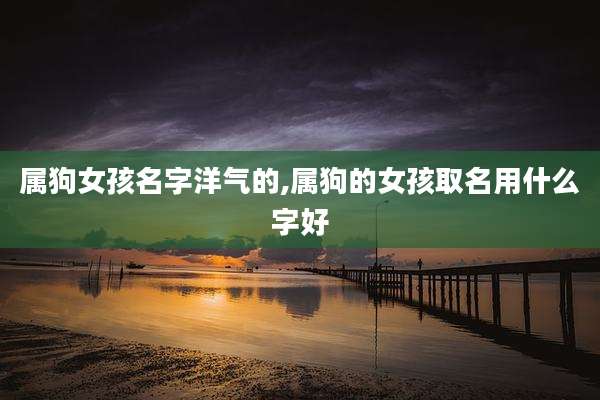 属狗女孩名字洋气的,属狗的女孩取名用什么字好