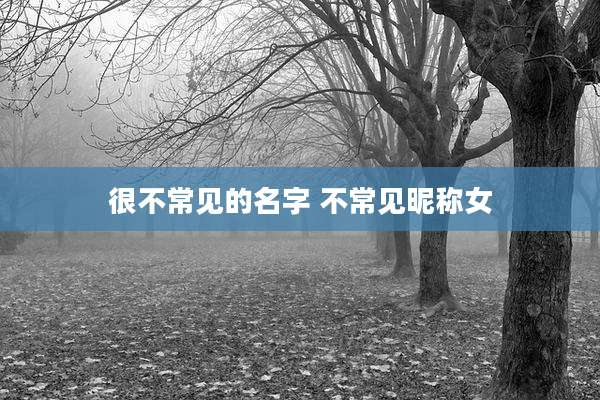 很不常见的名字 不常见昵称女