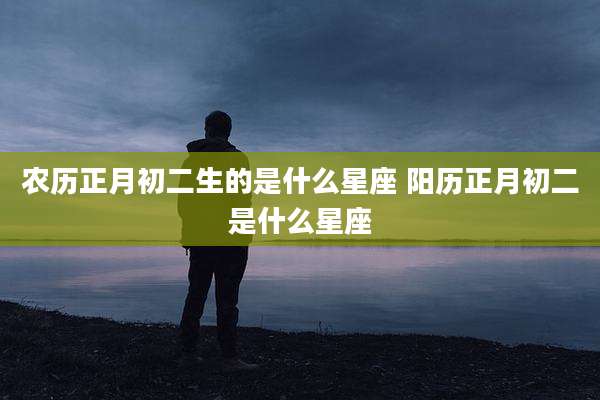 农历正月初二生的是什么星座 阳历正月初二是什么星座