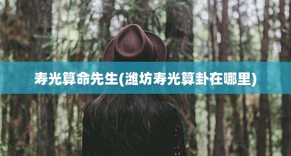 寿光算命先生(潍坊寿光算卦在哪里)