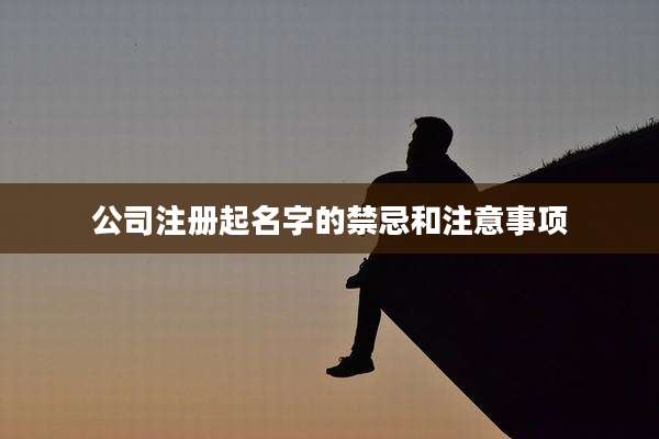 公司注册起名字的禁忌和注意事项