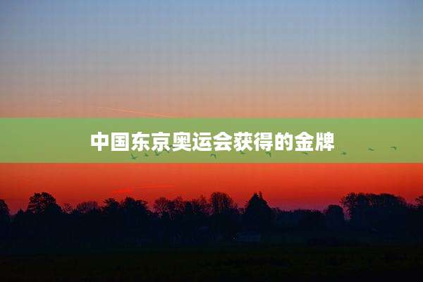 中国东京奥运会获得的金牌