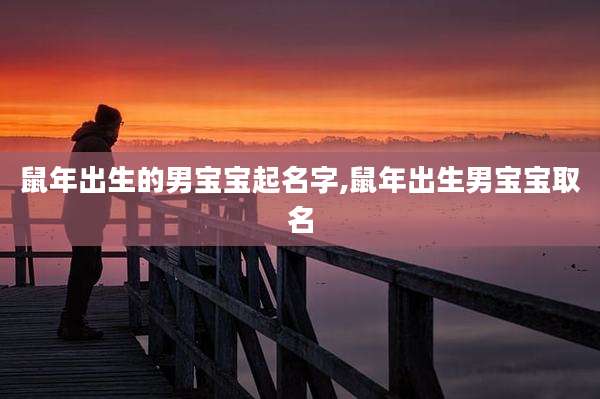 鼠年出生的男宝宝起名字,鼠年出生男宝宝取名