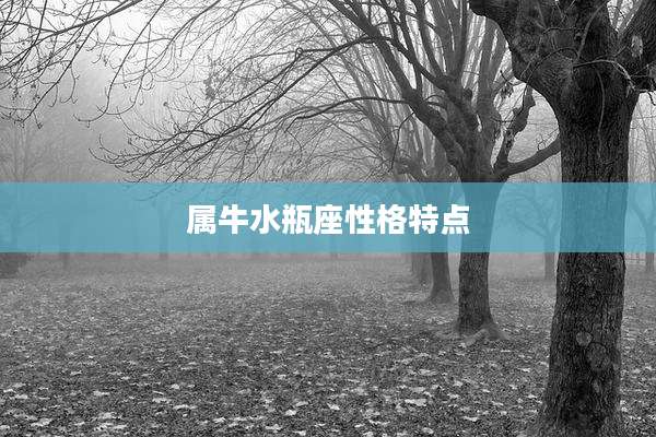 属牛水瓶座性格特点