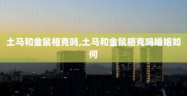 土马和金鼠相克吗,土马和金鼠相克吗婚姻如何