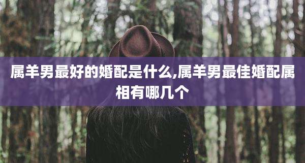 属羊男最好的婚配是什么,属羊男最佳婚配属相有哪几个