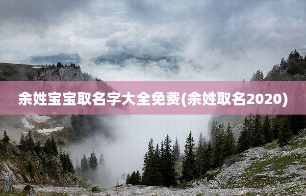 余姓宝宝取名字大全免费(余姓取名2020)