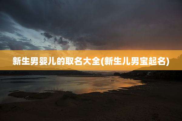 新生男婴儿的取名大全(新生儿男宝起名)