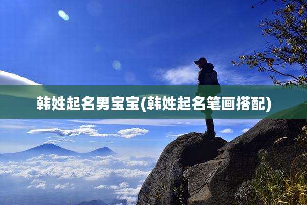 韩姓起名男宝宝(韩姓起名笔画搭配)