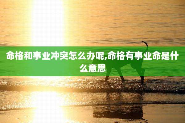 命格和事业冲突怎么办呢,命格有事业命是什么意思
