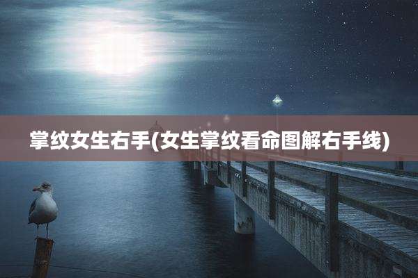 掌纹女生右手(女生掌纹看命图解右手线)