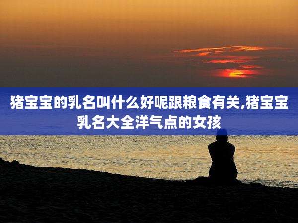 猪宝宝的乳名叫什么好呢跟粮食有关,猪宝宝乳名大全洋气点的女孩
