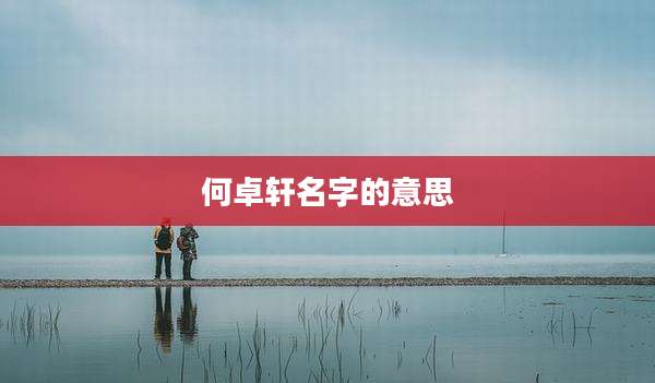 何卓轩名字的意思