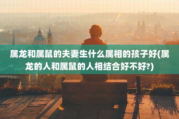 属龙和属鼠的夫妻生什么属相的孩子好(属龙的人和属鼠的人相结合好不好?)